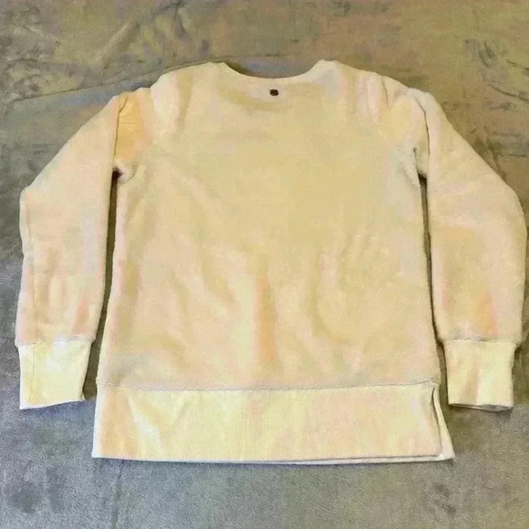 Gaiam Sweater Women's XS Fleece‎ Sherpa Crew Neck Sweater Side Slit - Picture 2 of 8